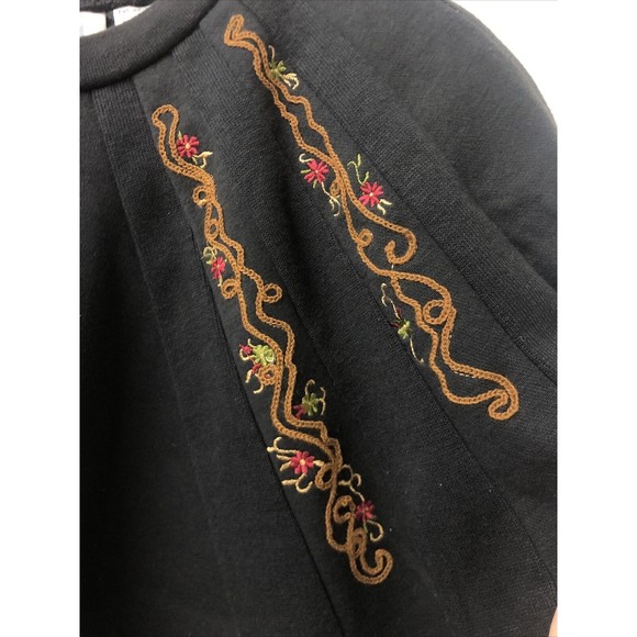 Vintage 90’s Together Women's Medium Black With Embroidery. EUC! Made in Taiwan - Picture 3 of 7